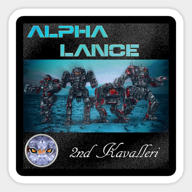 Alpha Lance Sticker by Oswald's Oddities